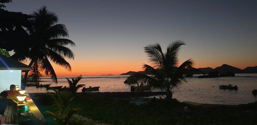 Coucher de soleil La Digue